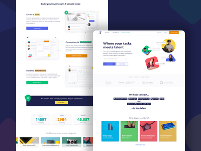 Freelance Marketplace - Tazwiz design freelance homepage landing page minimal ui ux web website