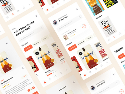 Exploration - Digital Book App app book bookapp design mobile app mobile app design mobile ui ui uidesign uiux