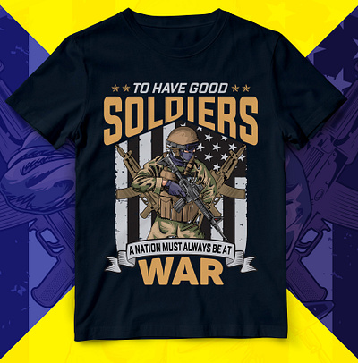 Soldiers T-shirt Design 3d american tshirt design animation best tshrit design branding creative tshirts graphic design logo motion graphics soldiers tshirts tshirt design ui