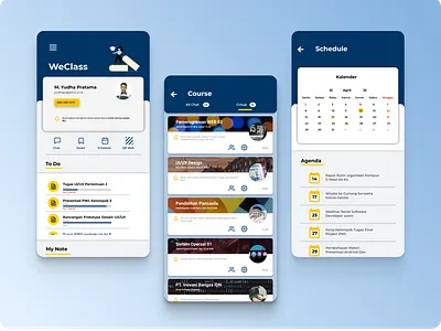 WeClass Application Online Learning (Education) app branding design graphic design icon illustration logo ui ux vector