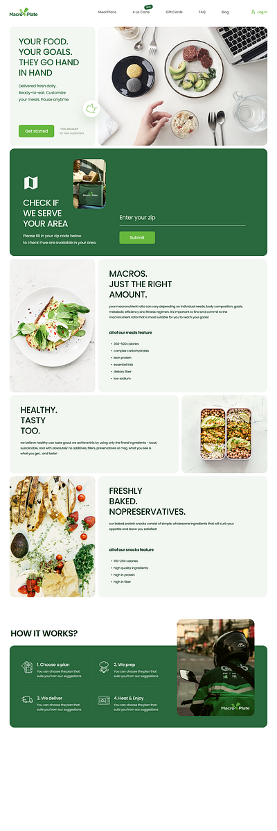 Healthy Food Delivery app design landing page ui user interface ux web design website