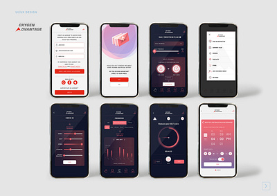 Oxygen Advantage Application Design app application branding ui uiux ux