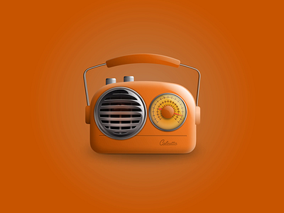 Retro Radio Skeuomorphism 3d after effects animation colour design faux 3d figma gradient illustration motion graphics music radio retro retro radio skeuomorphic skeuomorphism sound speaker