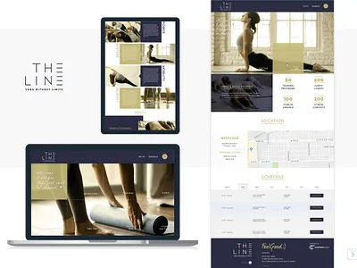 The Line Yoga Studio Website Design branding design ui ux web website