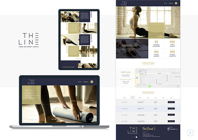 The Line Yoga Studio Website Design branding design ui ux web website