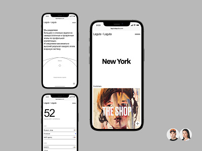 Laguta + Laguta design flat illustration logo minimal typography ui ux web website