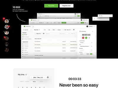 TimeRewards Software Landing page app design typography ui user interface design ux