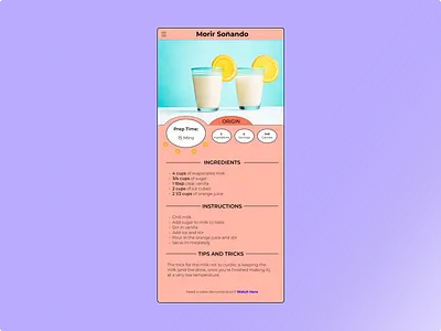A Recipe design figma mobile recipe ui ui design