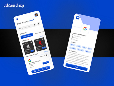 Job Search Application design designer job app job search looking for job ui ui design ux design uxdesign