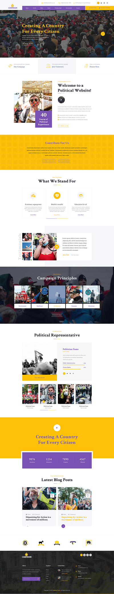 Buy Campaign WordPress Theme For Political Parties And Campaigns campaign wordpress theme