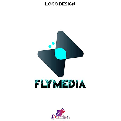 Fly Media branding illustration logo vector