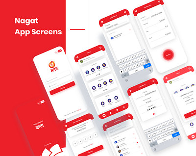 Redesigning Nagat App app design app idea artwork attractive design banking branding cool design design trend digital website graphic design landing page mobile app modern modern app nagat app new website red ui ux