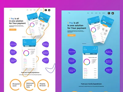Finance : Web E-pay page clean design ui ux web