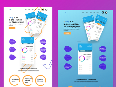 Finance : Web E-pay page clean design ui ux web