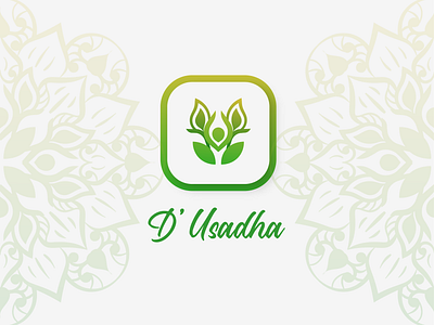 D'Usadha (Traditional Medicine Brand) branding graphic design green herbal local logo mandala medical therapy wisdom yoga