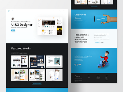 Personal Portfolio Website Redesign blue branding design exploration minimal modern personal portfolio ui ux website