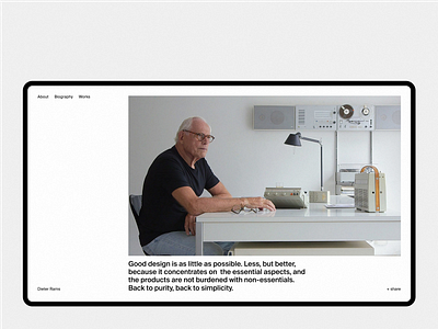 Dieter Rams cdtp composition grahic design gurov less ui light design rams typography ui web web design