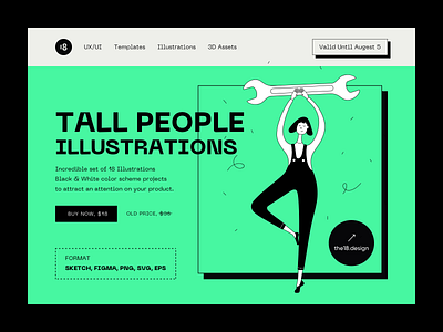 Tall People Illustrations 18design branding characters illustration clean clean ui edit edit illustration girl illustration illustration logo minimalism people illustrations setting setting illustration setup setup illustration tall people illustration the18.design ui uidesign