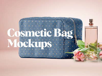 Cosmetic Bag Mockups accessory beauty case cosmetics download fabric mockup psd women
