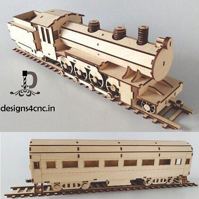 laser cutting locomotive train engine 3d artcam cnc design door illustration laser stl