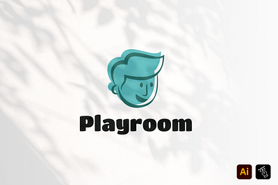 Playroom brand branding business name craft custom design fun graphic design headfonts kids logo logo design logo tamplate play playroom professional work