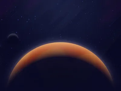 Space Art art planets snow space storm stylized