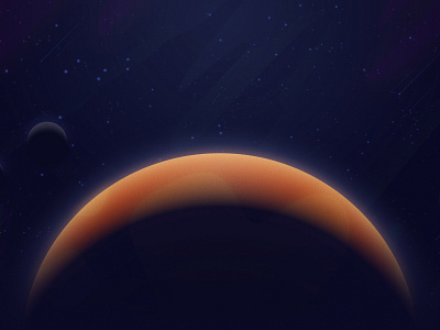 Space Art art planets snow space storm stylized