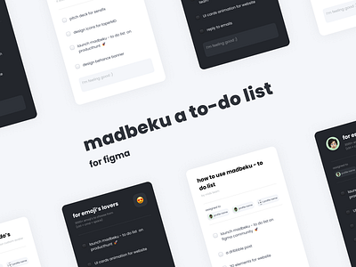 madbeku - a to-do list for figma app checklist clean design figma freebie madbeku minimal product productivity sticky to do toolkit ui ui ux