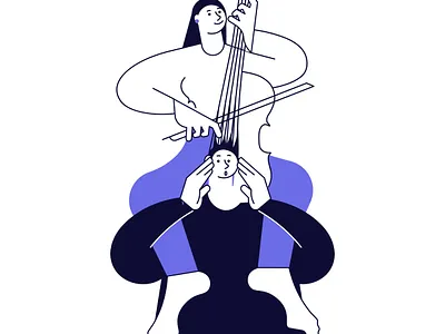 Hair music bass viol hair music man men vs women metaphor playing