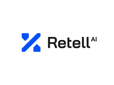 Retell ai artificial intelligence brand brand identity branding design home house icon identity logo logo design mark mashine learning minimal percentage real estate startup tech technology