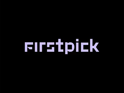 Firstpick wordmark black brand identity branding graphic design identity logo purple symbol typography wordmark
