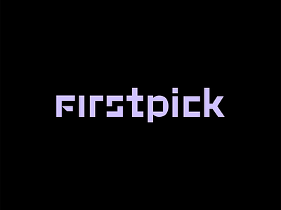 Firstpick wordmark black brand identity branding graphic design identity logo purple symbol typography wordmark
