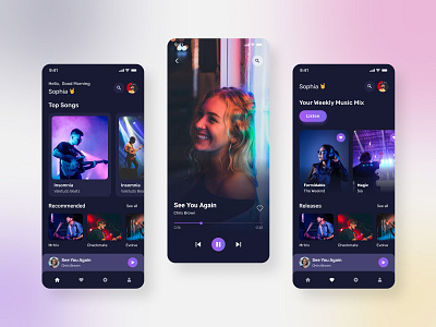 Music App app app design design ui ui design user experience user interface ux