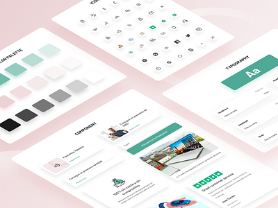 UI Library for Prestalo branding buttons color palette component library icons logo pastel color palette ui ui library