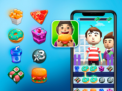 Icons game design illustration ui vector игра