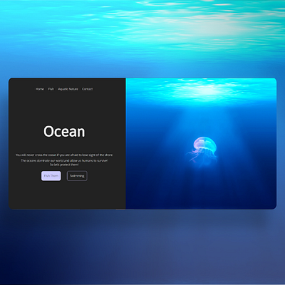 Ocean Inspiration app css design graphic design html illustration ocean typography ui ux webdesign website