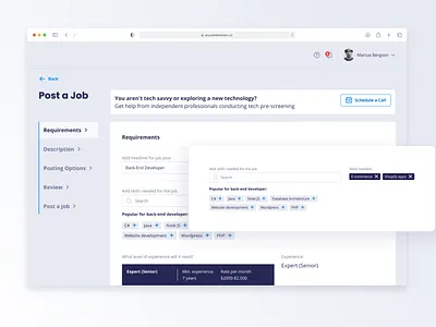 Job posting dashboard job posting recruitment ui ux