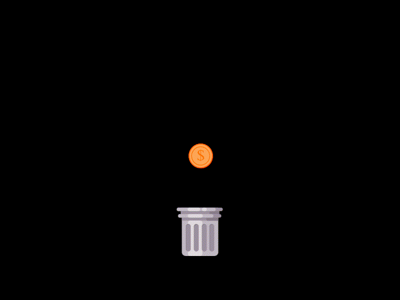 Trash creature gif illustration money trash vector