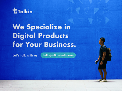 Talkin - Brand Implementations apparel application billboard blue brand branding company design graphic design identity image logo marketing mockup packaging poster presentation quotes studio visual identity