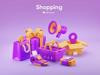 Shopping 3D icon series 3d blender commerce e commerce icon illustration kit8 marketing online retail shop shoppig store transparent png