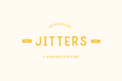 Jitters - A Handwritten Font branding design font fontdesign graphic design handdrawn handlettering illustration lettering type typeface