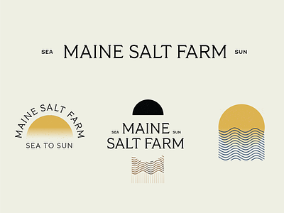 Maine Salt Farm branding illustration maine salt sea sun typography