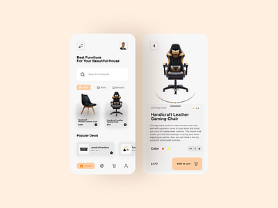 Furniture Application UI branding design figma flat graphic design illustartion illustration illustrator logo ui vector