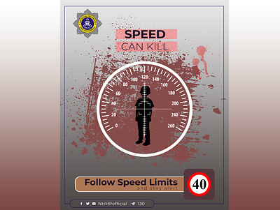 Speed can Kill - Road Safety Poster - Social Media Poster - 3d animation asia banner design branding design graphic design illustration logo mobile phone motion graphics police poster design road safety social media ads social media posts ui