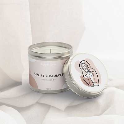 candle label design aesthetic art boho branding boho logo branding candle label candle packaging design feminine branding illustration label design logo minimal packaginf design