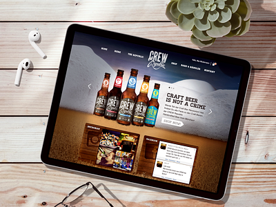 CREW Republic® Website - Handcrafted Beer from Bayern beer branding craft crew graphic design illustration online ui ux website wood