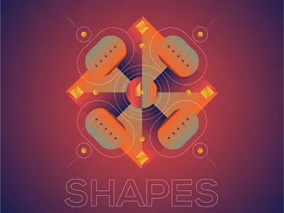 Gradient Shape illustration - Version 1 art blackonewhitegk concept design firebeez gradientart illustration illustrator pattern
