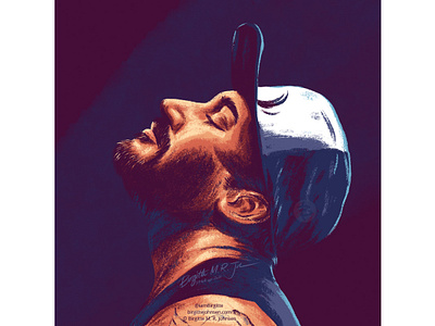 José Pasillas portrait art digital art digital illustration fan art illustration incubus incubus band josé pasillas limited color palette limited color palette portrait limited colors limited colour palette limited colour palette portrait limited colours musician portrait