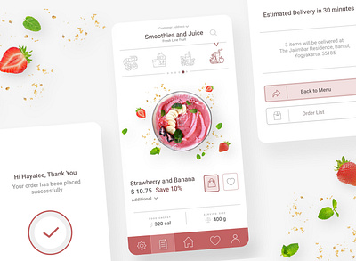 Food Order App - User Interface Design branding clean design clean ui design flat food foodapp foodorder graphic design ui