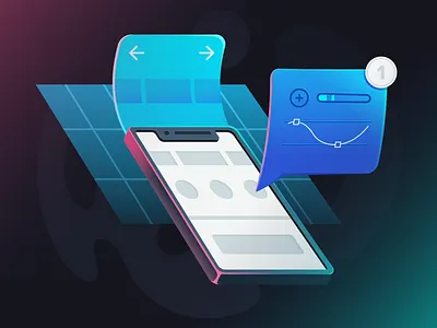 Early access application digital gadget illustration market message schedule smartphone